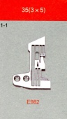 Игольная пластина E982 (3,2 мм) для пятиниточного оверлока, Китай