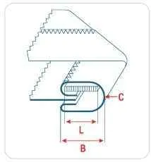 Приспособление UMA-69 30-8-6 мм для сложения вчетверо ленты с подачей резины во внутрь шва