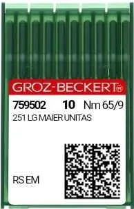 Швейная игла Groz-Beckert 251 LG №65 для потайного стежка