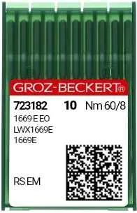Швейная игла Groz-Beckert 1669 E EO №60 для потайного стежка