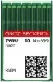 Швейная игла Groz-Beckert  LWx6 T №65 для потайного стежка